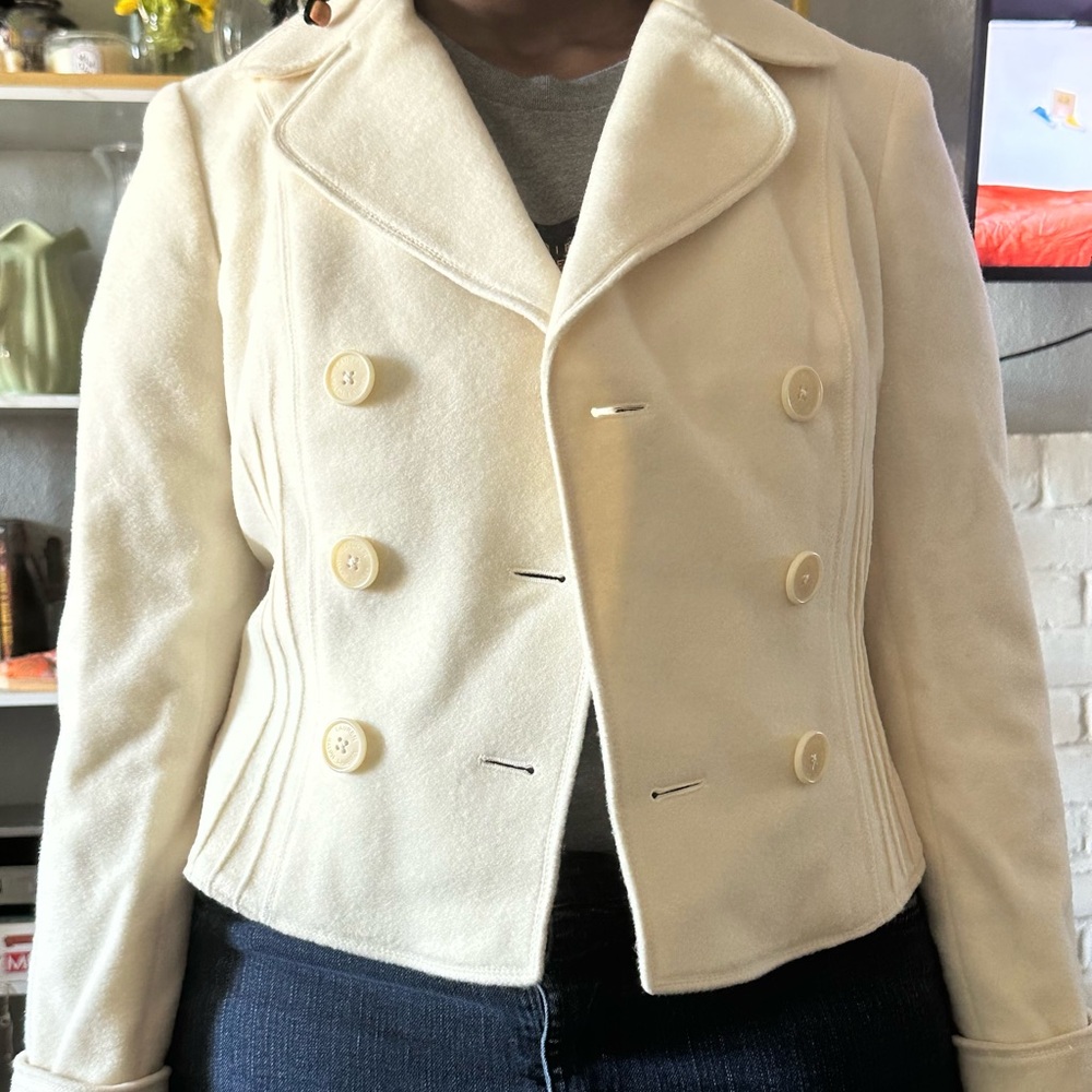 Ralph Lauren Women's Cream Pea Coat